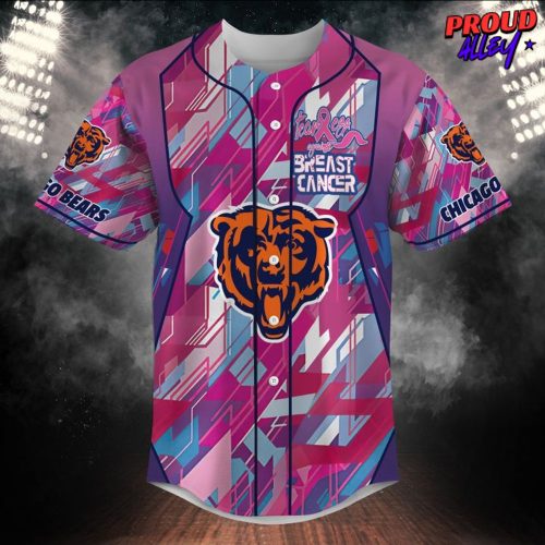 NFL Chicago Bears Pink Baseball Jersey