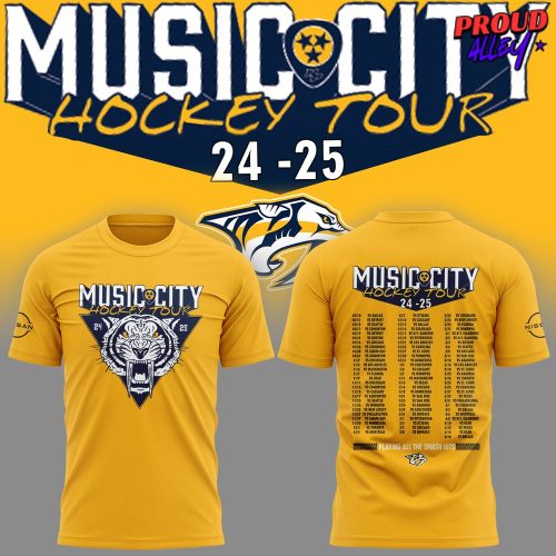 Nashville Predators Music City Hockey Tour T-Shirt