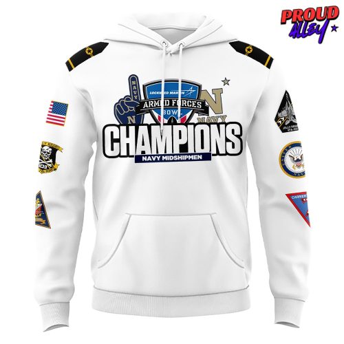 Navy Midshipmen Armed Forces Bowl Champions 2024 Hoodie