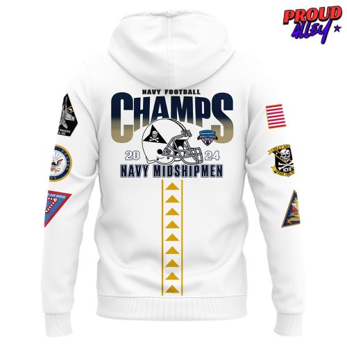 Navy Midshipmen Armed Forces Bowl Champions 2024 Hoodie