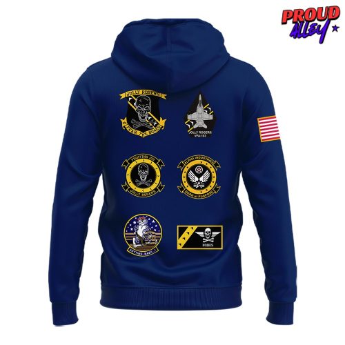 Navy Midshipmen Jolly Rogers Fear The Bones Special Blue Hoodie