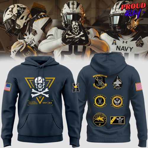 Navy Midshipmen Jolly Rogers Fear The Bones Special Navy Hoodie