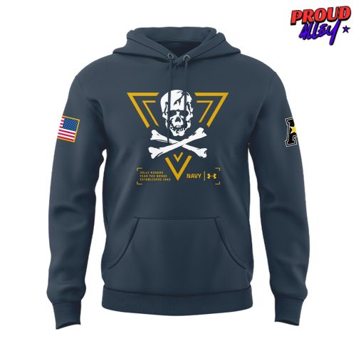 Navy Midshipmen Jolly Rogers Fear The Bones Special Navy Hoodie