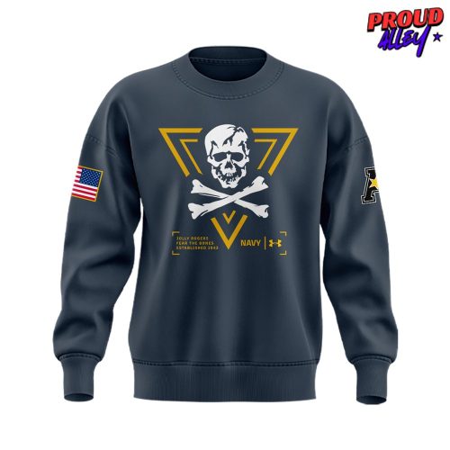 Navy Midshipmen Jolly Rogers Fear The Bones Special Navy Sweatshirt