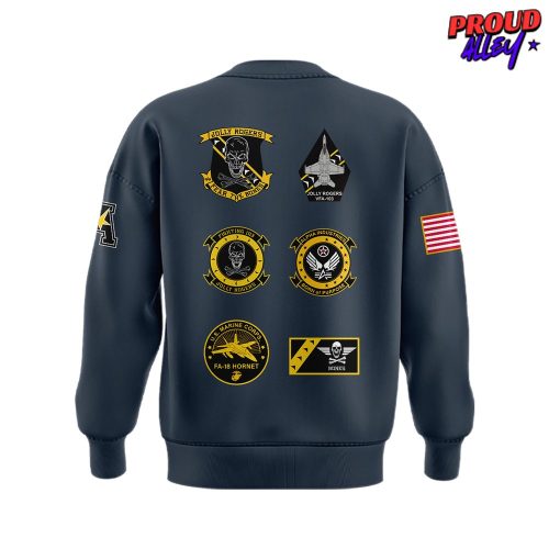 Navy Midshipmen Jolly Rogers Fear The Bones Special Navy Sweatshirt