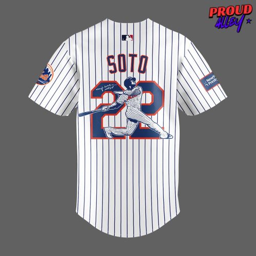 New York Mets Juan Soto Special Edition Stripe Baseball Jersey