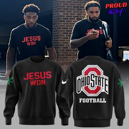 Ohio State Buckeye Jesus Won 2024 Black Sweatshirt