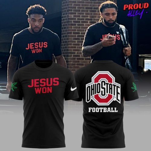 Ohio State Buckeye Jesus Won 2024 Black T-Shirt