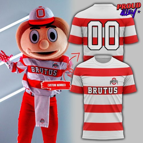 Ohio State Football Brutus Striped T-Shirt