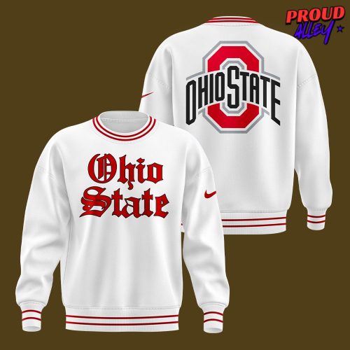 Ohio State Football Vintage 2024 White Sweatshirt