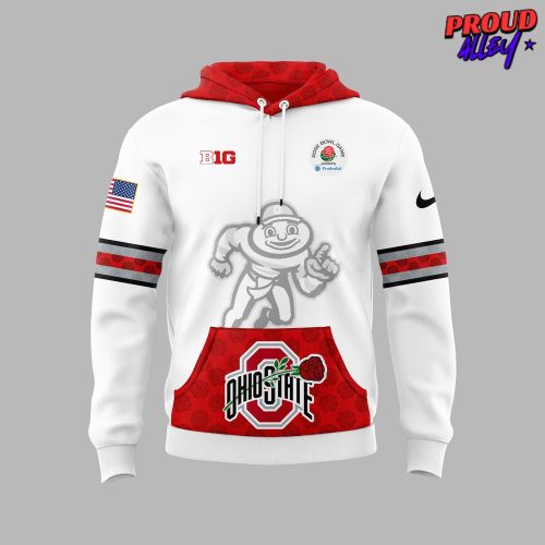 Ohio State Rose Bowl 2025 White Hoodie