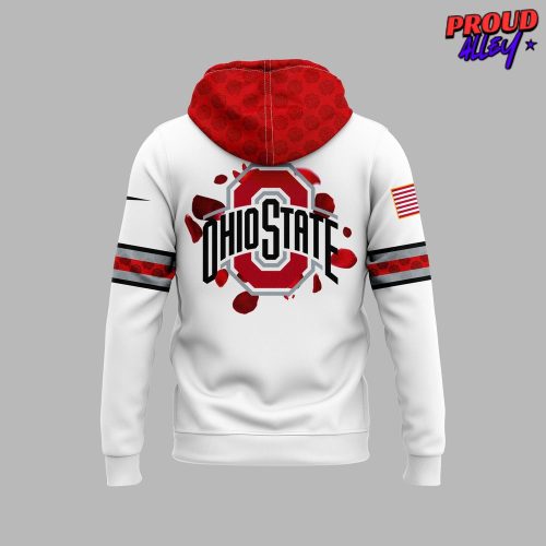 Ohio State Rose Bowl 2025 White Hoodie