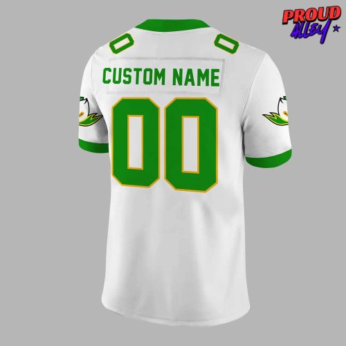 Oregon Ducks Big 10 White Football Jersey