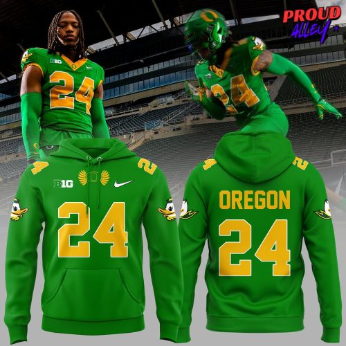 Oregon Ducks Big 10 Green Football Jersey