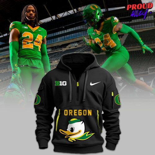 Oregon Ducks Gang Green Heavy Hoodie