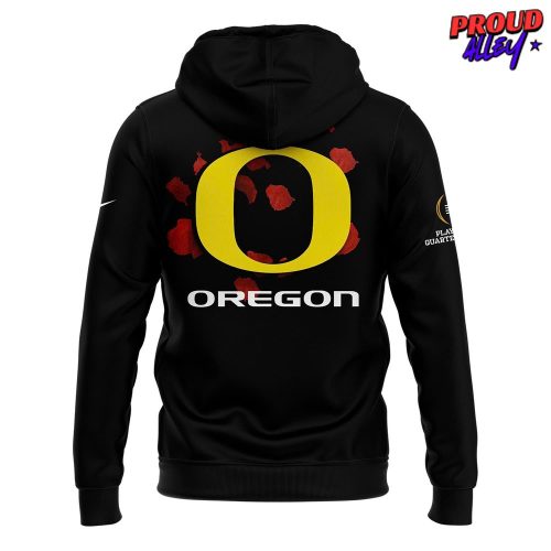 Oregon Ducks Rose Bowl 2025 Black Hoodie