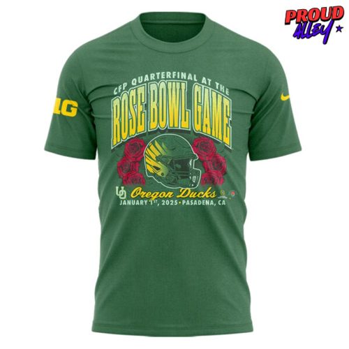 Oregon Ducks Rose Bowl Game 2025 Green T-Shirt