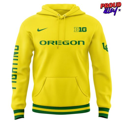 Oregon Women Basketball BIG 10 Fighting Spirit Gold Hoodie