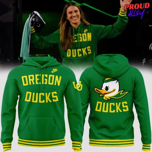 Oregon Women Basketball BIG 10 Fighting Spirit Green Hoodie