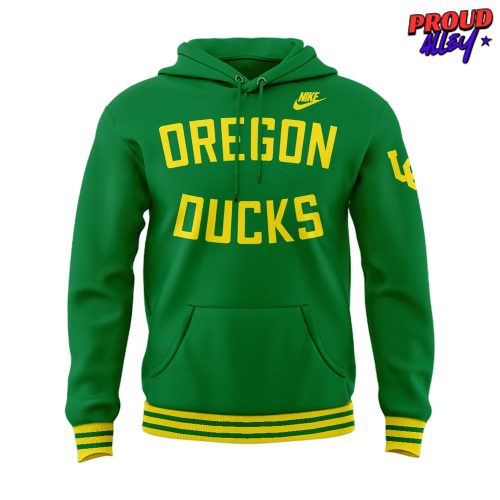 Oregon Women Basketball BIG 10 Fighting Spirit Green Hoodie