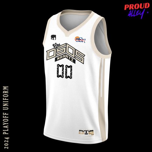 Osos de Manatí White Playoff Uniform 2024 Basketball Jersey