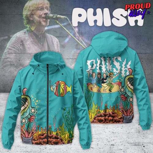 Phish Summer Tour 2024 Announced Windbreaker Outdoor Zipper Hoodie