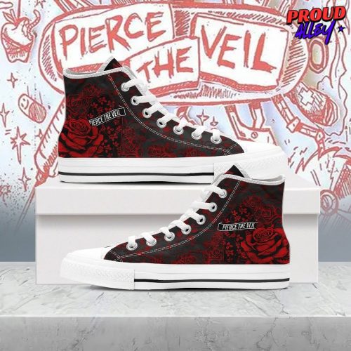 Pierce The Veil Rose Limited Edition High Top Canvas Shoes