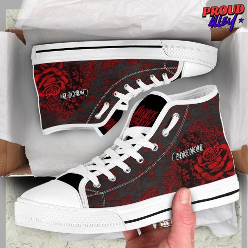 Pierce The Veil Rose Limited Edition High Top Canvas Shoes