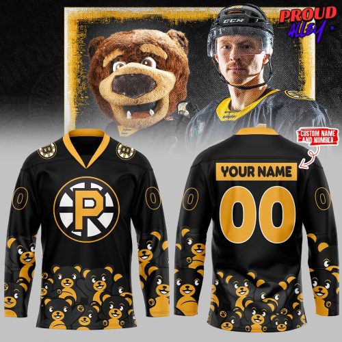 Providence Bruins Teddy Bear Black Hockey Jersey