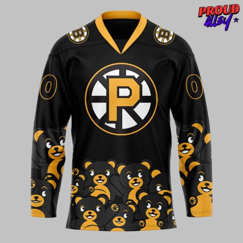 Providence Bruins Teddy Bear Black Hockey Jersey