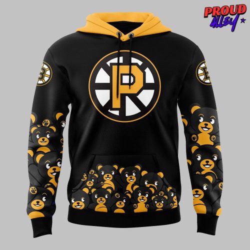 Providence Bruins Teddy Bear Black Hoodie