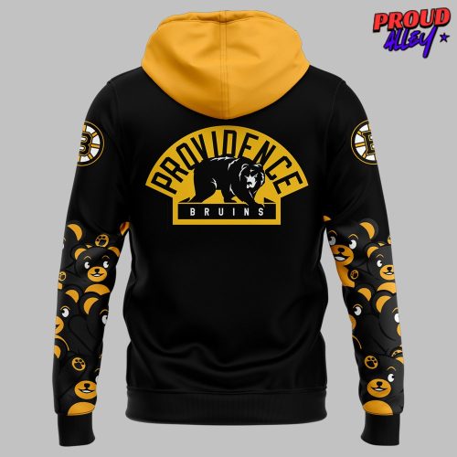 Providence Bruins Teddy Bear Black Hoodie