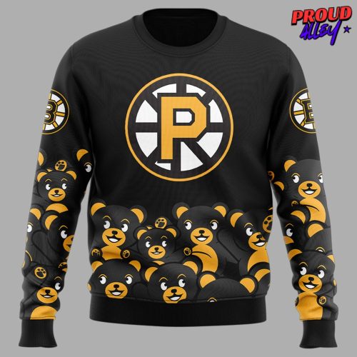 Providence Bruins Teddy Bear Black Sweatshirt