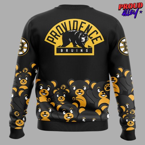 Providence Bruins Teddy Bear Black Sweatshirt