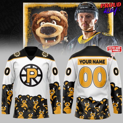 Providence Bruins Teddy Bear White Sweatshirt