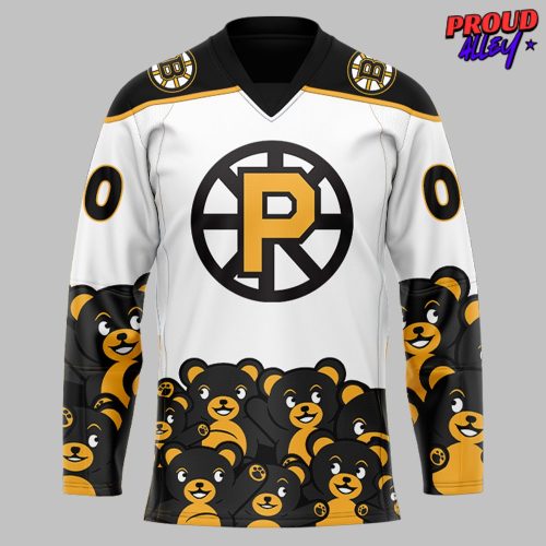 Providence Bruins Teddy Bear White Hockey Jersey