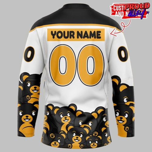 Providence Bruins Teddy Bear White Hockey Jersey