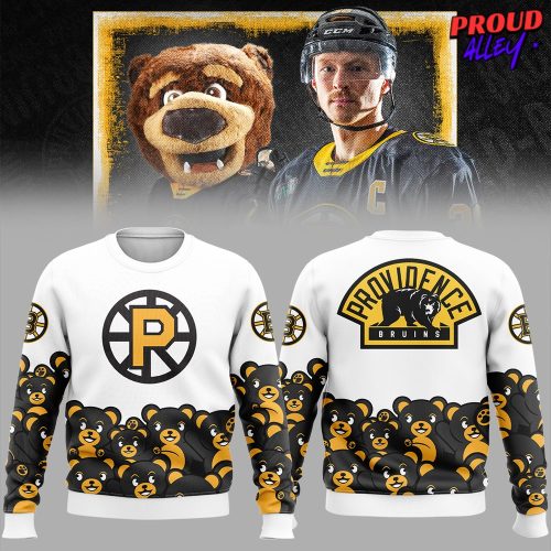 Providence Bruins Teddy Bear White Sweatshirt