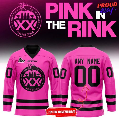 Saint John Sea Dogs Pink In The Rink Special Hockey Jersey