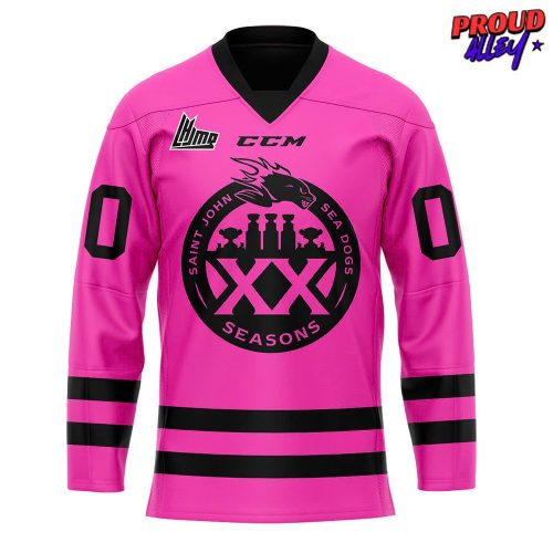 Saint John Sea Dogs Pink In The Rink Special Hockey Jersey