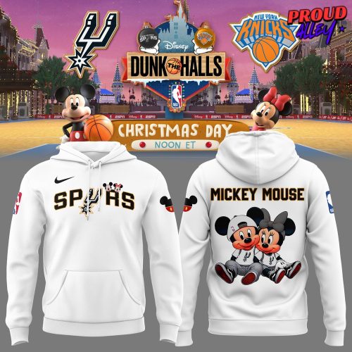 San Antonio Spurs Mickey Mouse At Dunk The Halls Game Hoodie