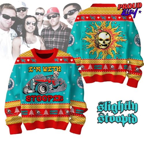 Slightly Stoopid Im With Stoopid Ugly Sweater