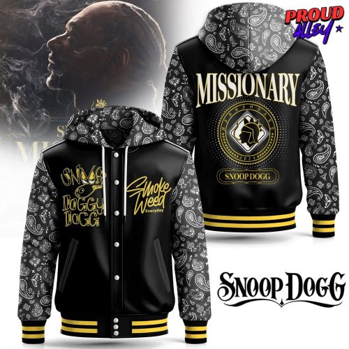 Snoop Dogg Smoke Weed Hooded Varsity Jacket