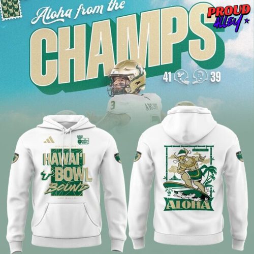 South Florida Bulls Hawaii Bowl Champions White T-Shirt