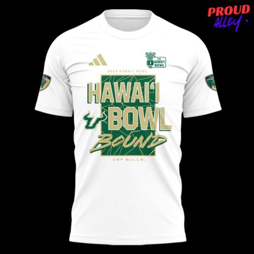 South Florida Bulls Hawaii Bowl Champions White T-Shirt