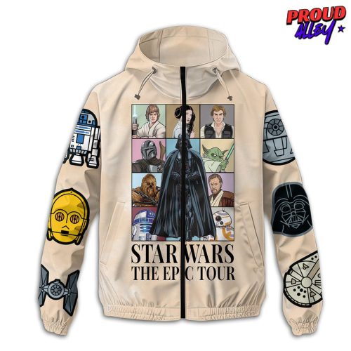 Star Wars The Epic Tour Windbreaker Outdoor Zipper Hoodie