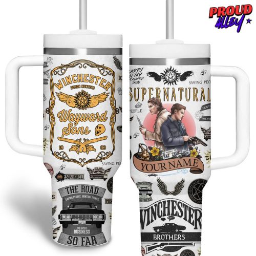 Supernatural Winchester White Custom Name Stanley Tumbler