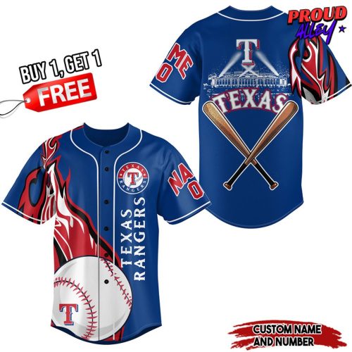 Texas Rangers MLB Personalized Baseball Jersey