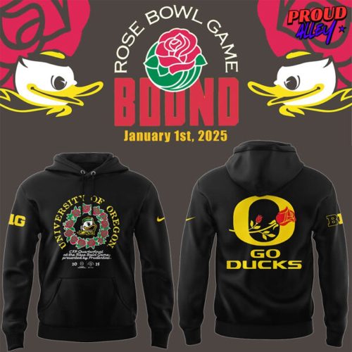 University of Oregon Duck Rose Bowl 2025 GO DUCKS Hoodie