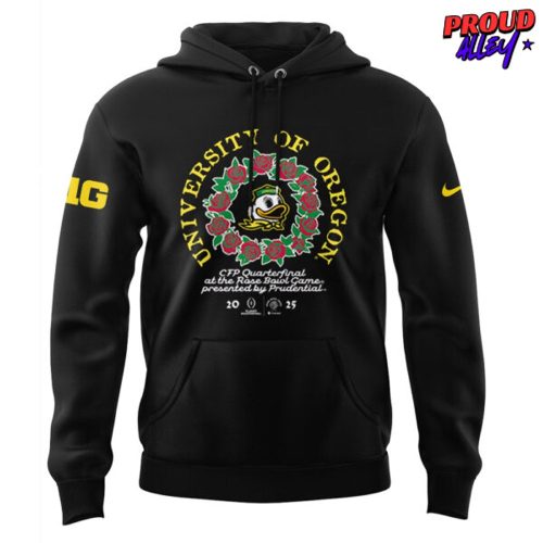 University of Oregon Duck Rose Bowl 2025 GO DUCKS Hoodie